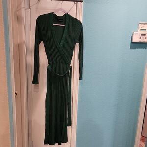 Soho Deep Green Long Sleeve Dress